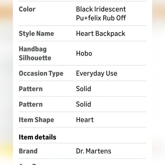 Dr Martens Transparent Heart-Shaped Backpack Crossbody Bag - Picture 9 of 16